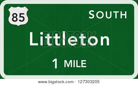 Littleton Usa Interstate Highway Sign