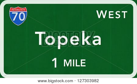 Topeka Usa Interstate Highway Sign