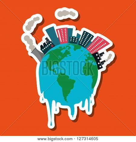 Pollution concept with icon design, vector illustration 10 eps graphic.