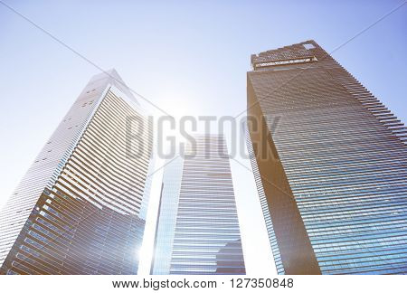 Contemporary Architecture Office Building Cityscape Personal Perspective Concept