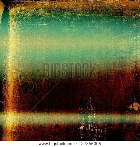 Sharp textured background, aged vintage backdrop with grungy style elements and different color patterns: yellow (beige); brown; green; red (orange); black