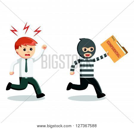 Thiefing confidential file  illustration  .eps 10 vector illustration flat design