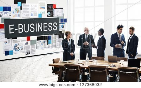 E-Business Commerce Connecting Digital Email Concept