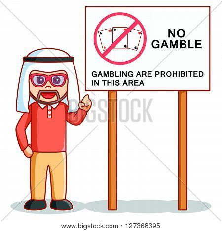 Arabic man banner .eps10 editable vector illustration design