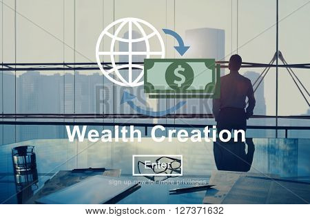 Wealth Creation Affluence Investment Concept