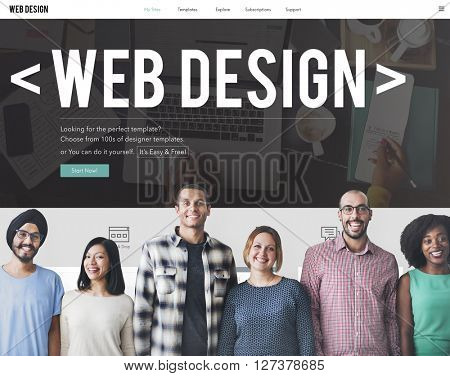 Web Design Internet Website Responsive Software Concept