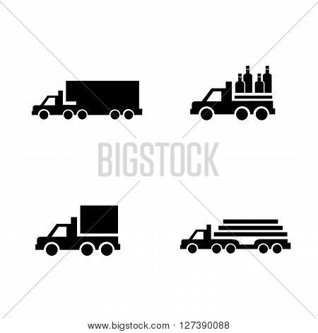 Truck and Transport Icons support vector design eps 10.