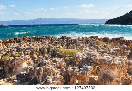 Beautiful sea shore in Cyprus