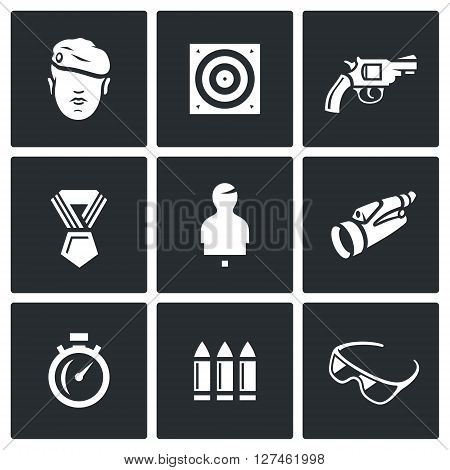 Warrior, Stationary Target, Gun, Order, Moving Target, Binocular, Stopwatch, Ammunition, Glasses.