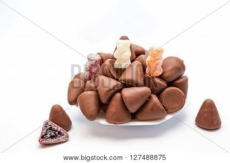 This pyramid shape of an cuberdons is a very tasty candy from Ghent in chocolate