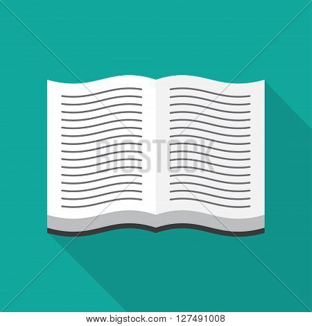 Open book icon in flat design style vector illustration