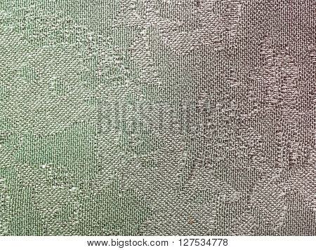 Textile - Green And Magenta Colored Silk Fabric