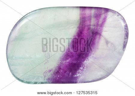 Polished Fluorite (fluorspar) Gemstone Isolated