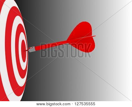 3D Business Goal Or Objective. Success Concept