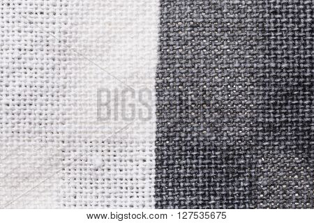 Textile Background - White And Gray Cotton Fabric