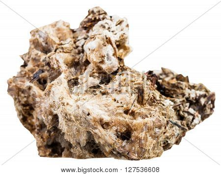 Raw Astrophyllite Gemstone Isolated On White