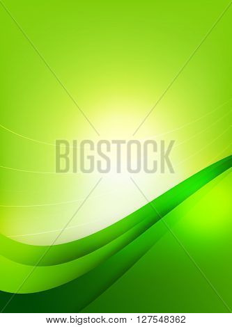 Abstra background green curve and layed element vector illustration eps10