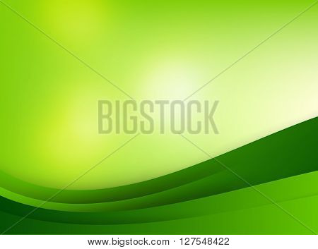Abstra background green curve and layed element vector illustration eps10