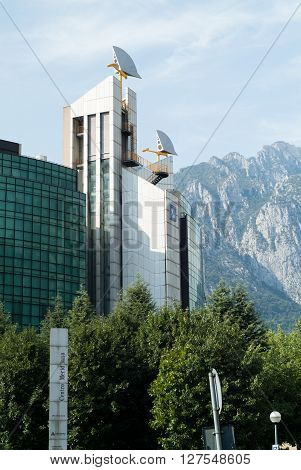 Lecco, Italy - September 1st 2015: Centro Meridiana a shopping center in Lecco Italy photographed on September 1st 2015.