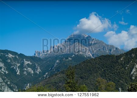 a beautiful view of Piani d'Erna (part of the Alps) near Lake Como in Italy