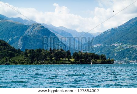 a view of Lake Como from the area near Colico a town in north Italy