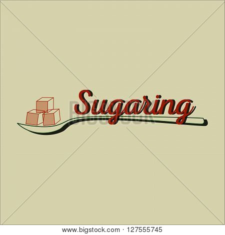 Sugaring icon. stick with sugar paste for epilation