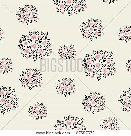 Floral seamless pattern. hand drawn vector background