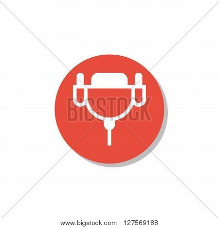 Dvi Cable Icon In Vector Format. Premium Quality Dvi Cable Symbol. Web Graphic Dvi Cable Sign On Red