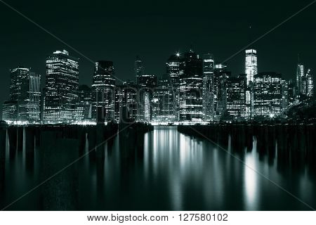 Green Manhattan at night, New York, USA
** Note: Visible grain at 100%, best at smaller sizes