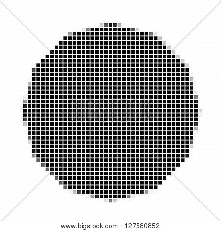 Dodecagon. The Simple Geometric Pattern Of Black Squares With Shadowed Frame. Set Of Dot Patterns. H