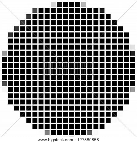 Dodecagon. The Simple Geometric Pattern Of Black Squares With Shadowed Frame. Set Of Dot Patterns. H