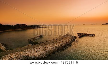 aerial view of khao laemya and samed island national park thailand