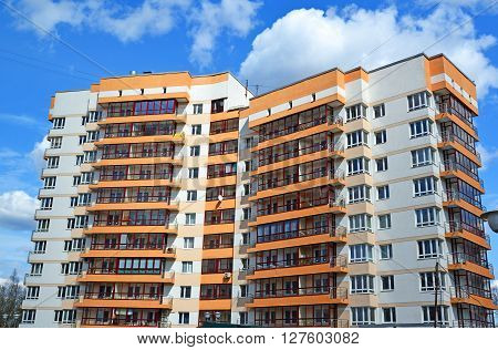 A Facade of a modern apartment building