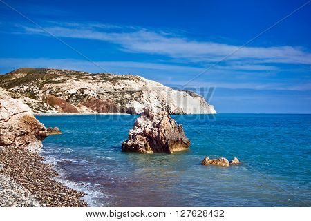 Petra tou Romiou, Aphrodite's legendary birthplace in Paphos, Cyprus