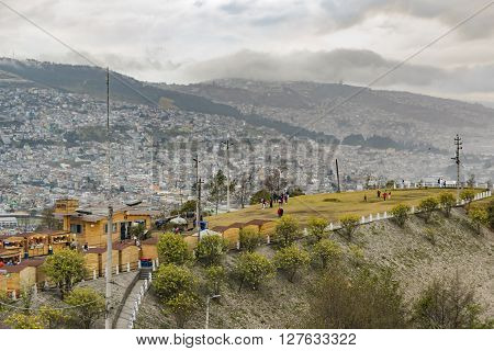 Quito Aerial View From Panecillo Viewpoint