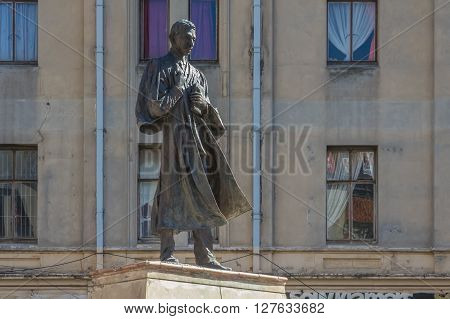 Johannesburg South Africa 28 March 2016 The statue of Ghandi sits in the main bus stop of the business district