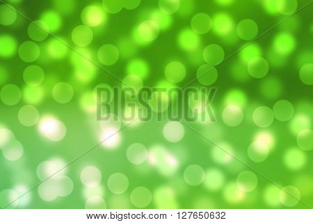 Abstract colorful green Bokeh defocus blur background