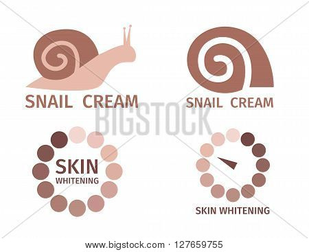 snail white logo , skin logo on white background