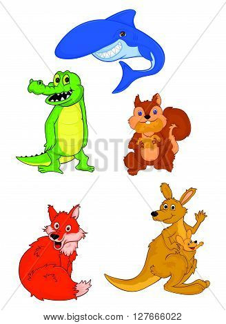 Cute Animal Collection.eps10 editable vector illustration design