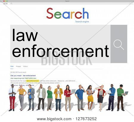 Group of People Connect Technology Device Search Concept