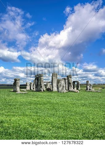 Stonehenge With Dramatic Sky In England