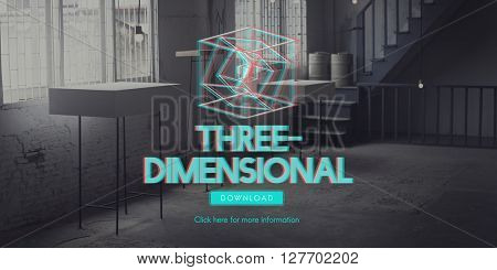 3D Creativity Illusion Graphic Futuristic Concept