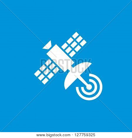 Satellite vector icon for website, smartphone application and other business projects. Silhouette of space satellite creative vector illustration. Satellite vector sign in classic design style.