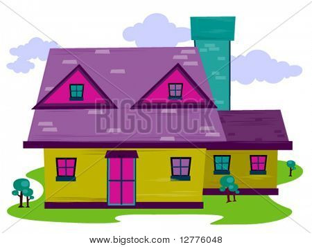 Cartoon House - Vector