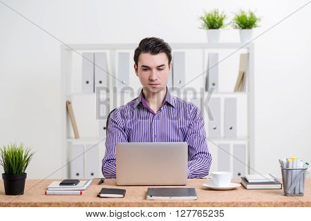 Man Using Laptop