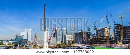 Street View To  Neighborhood Midtown With Penn Station And Construction Site