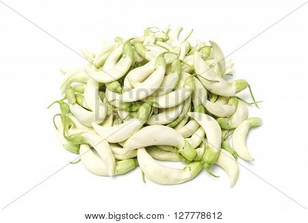 White Agasta Vegetable Humming Bird Sesban AgastaThai vegetable on white background