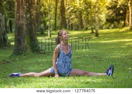 Young Woman Stretching