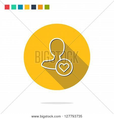 Solid Male User Icon In Four Colours