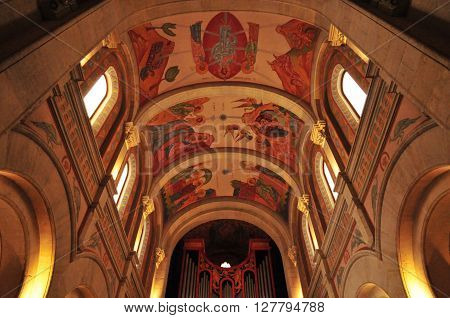 Sanary sur Mer France - april 20 2016 : the Saint Nazaire church